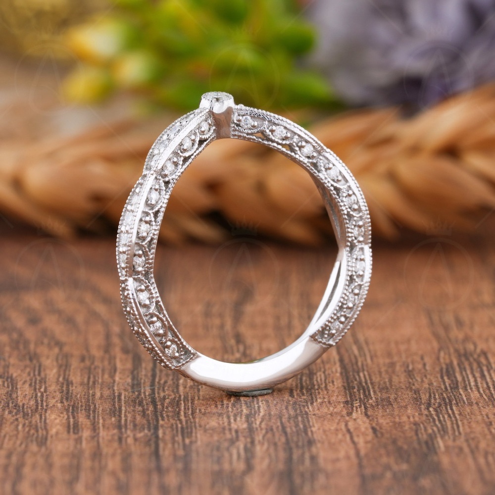 NEW Size 8 Moissanite Wedding Band